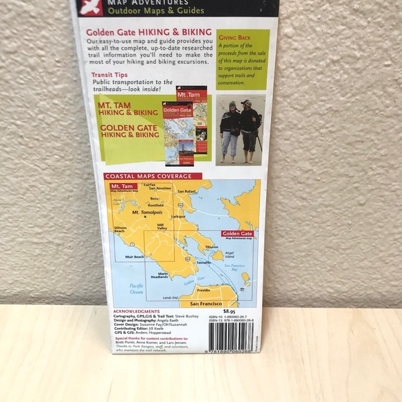 Trail Map. Waterproof. San Francisco. Hiking & Biking. NEW - Picture 4 of 6